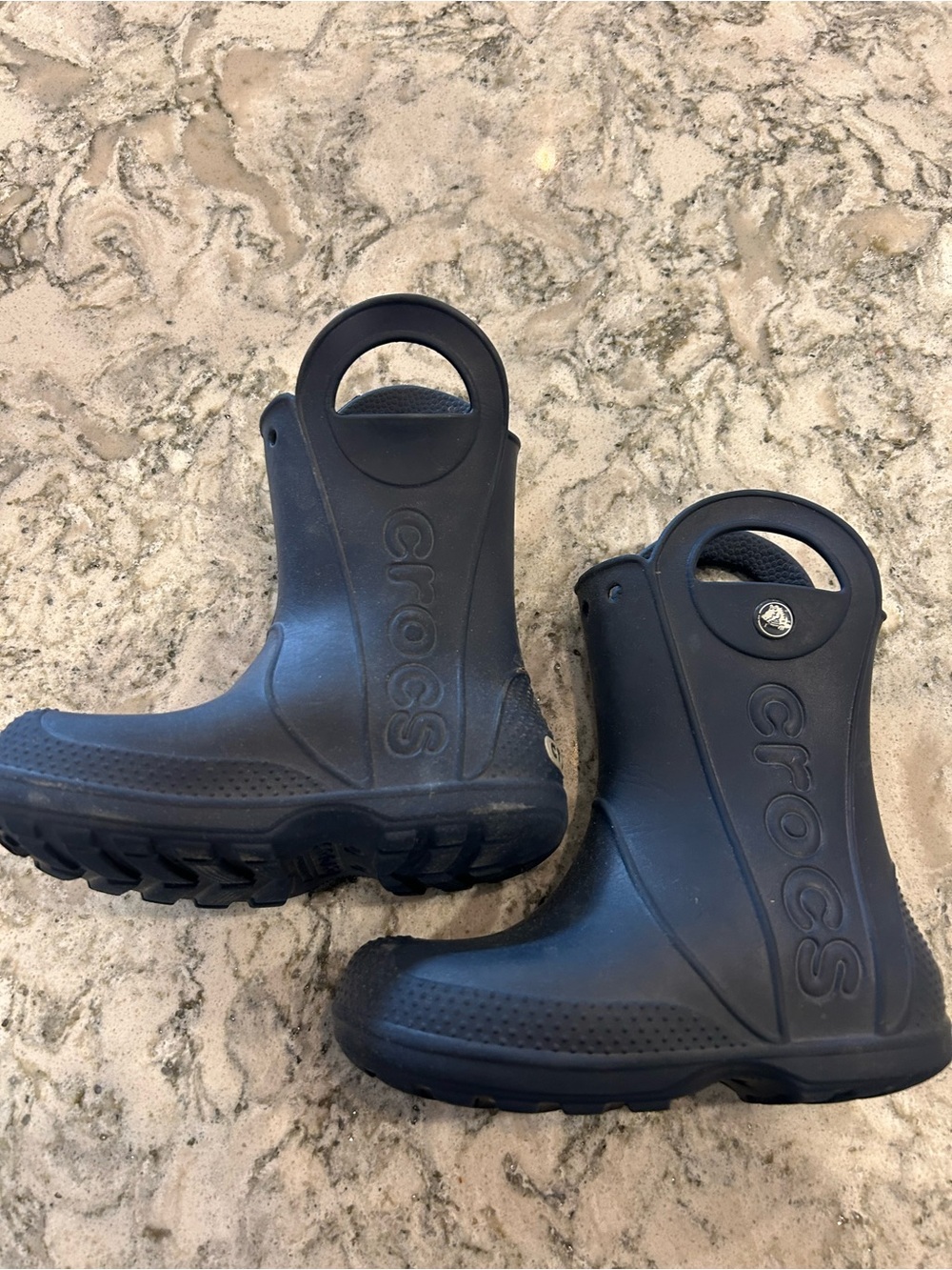 Crocs Kids' Classic Rain Boots in navy